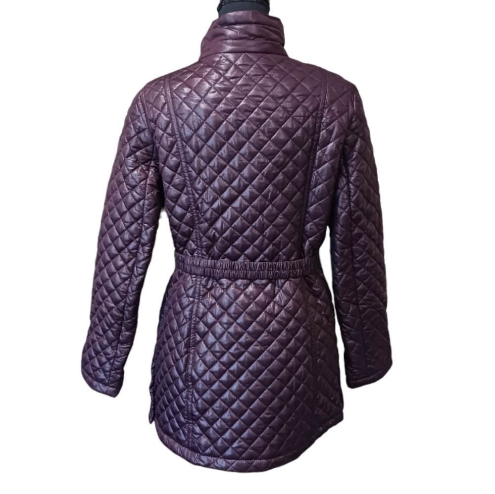 Via Spiga Quilted Clip Belt Coat - Picture 4 of 11